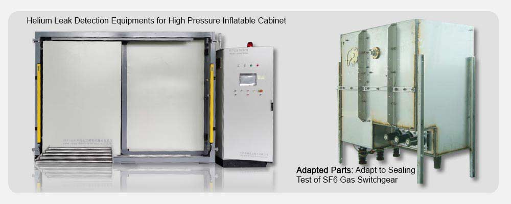 Helium Leak Detection Equipments for Hight Pressure Inflatable Cabinet